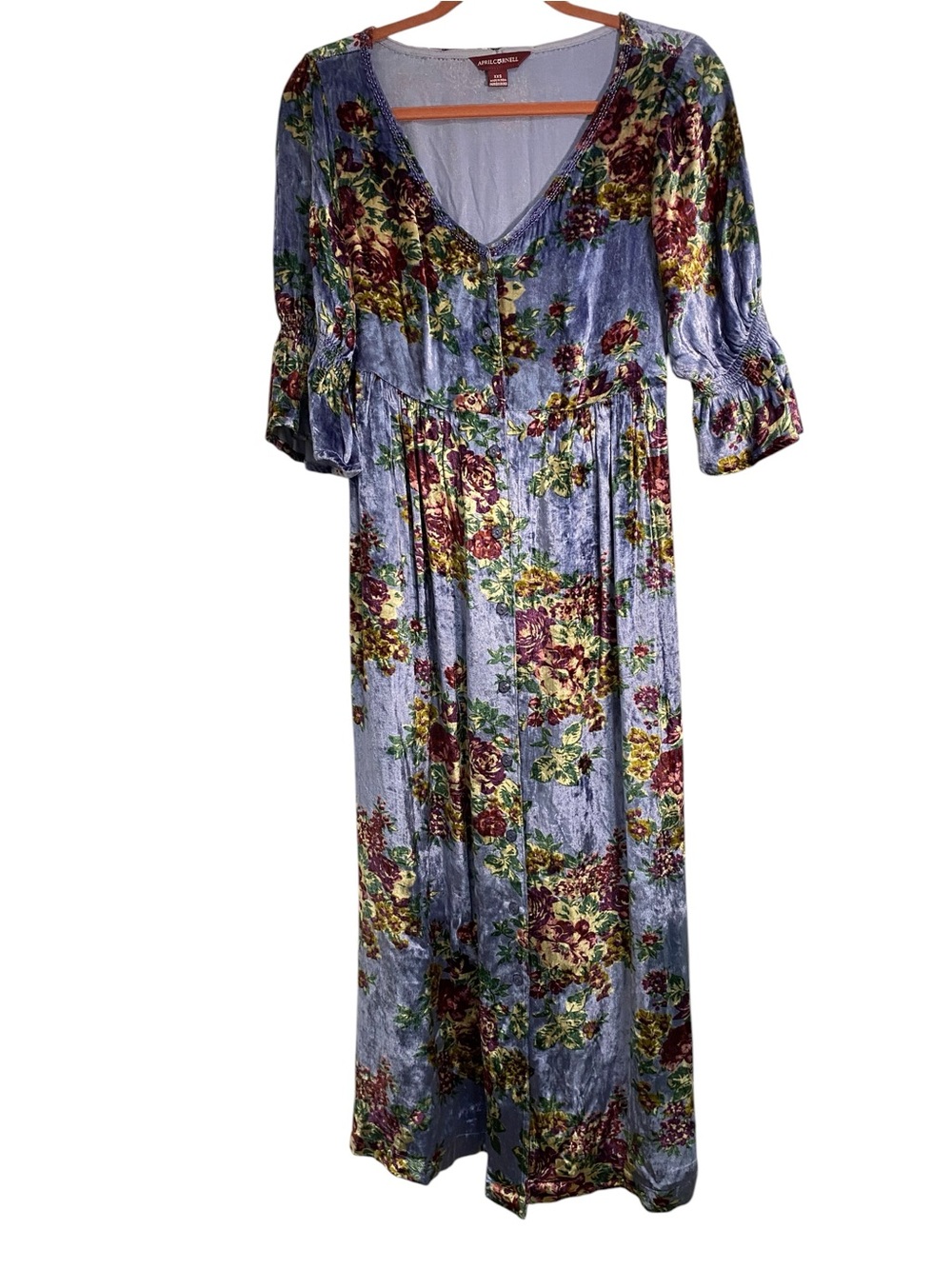 April Cornell Velvet Floral Dress